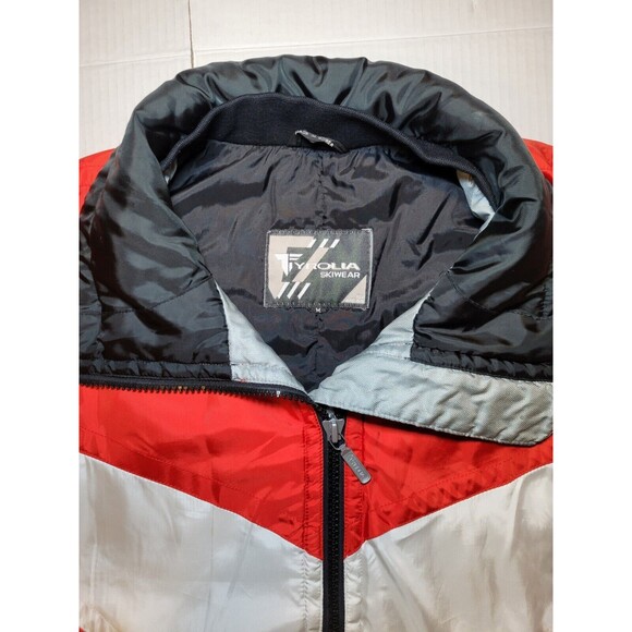 Vintage 90s Tyrolia Ski Jacket Pullover Red White 1/2 Zip Coat Womens Size M VTG - Picture 2 of 14